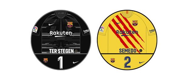 FC Barcelona 2019-2020 (Alternativa) - Fútbol Chapas Retro